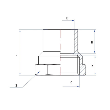 Mufa lut RUMET Mosiądz 3/4'' x 28 mm (GW)