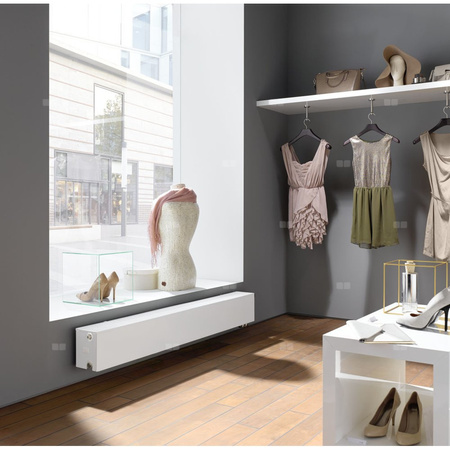 Kermi®X2®Plan-V Typ12 wys755x66x1105mm biały,10bar,zaworowy,lewy,z osłony