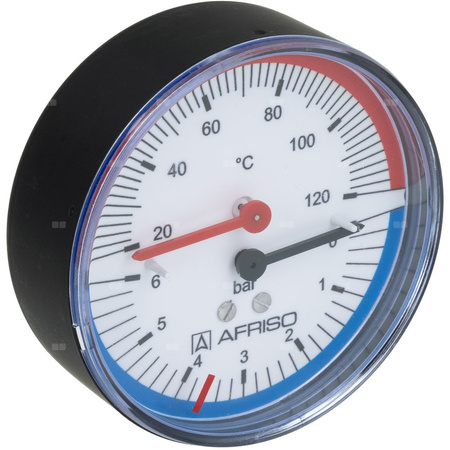 Manometr AFRISO TM aksjalne 1/4'' fi 80 mm, 0 - 6 bar, 20 - 120'C