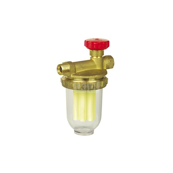 Filtr olejowy AFRISO V500Si jednorurowy fi 3/8'' x 3/8'' GW x GZ, z wkładem plastikowym, maks. przepływ 250 l/h