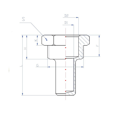 Osłona termometru RUMET G 1/2 L=70 mosiądz