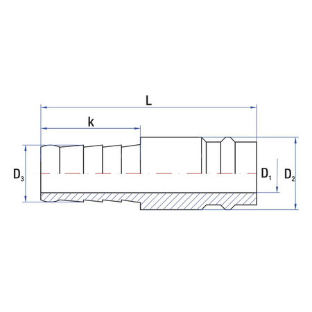 Złącze dwójnik proste RUMET zaciskowe Mosiądz niklowany 6 mm