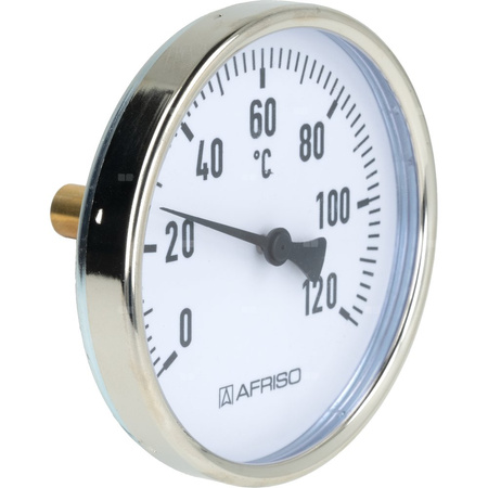 Termometr bimetaliczny AFRISO BiTh fi 100 mm 0…120'C tuleja 40 mm połączenie ax
