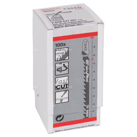 Brzeszczot do wyrzynarek T 244 D 100 szt. NS