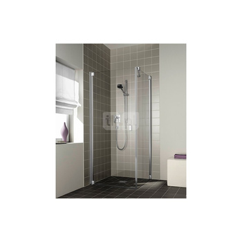 Kermi drzwi wahadłowe Raya 1KR 0780x 2000 GAK: 730-760 srebro wysoki połysk, szkło ESG przezroczyste z Clean