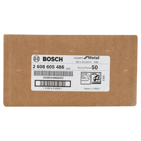 FIBR.D180MM P60 E/MET ALOX BR MIN 50