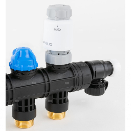 Siłownik termoelektryczny TSA-02 FO, nakrętka M30 x 1,5 mm, 24 V AC/DC, NC, funkcja sterowania ręcznego