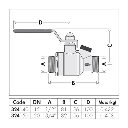 Zawór antyskażeniowy z wbudowanym zaworem odcinającym DN 15 (1/2" M) - EA typ