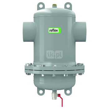 Separator mikropęcherzy REFLEX D 323.9 R, 10 bar / 110'C, z kołnierzem rewizyjnym, kolor: szary