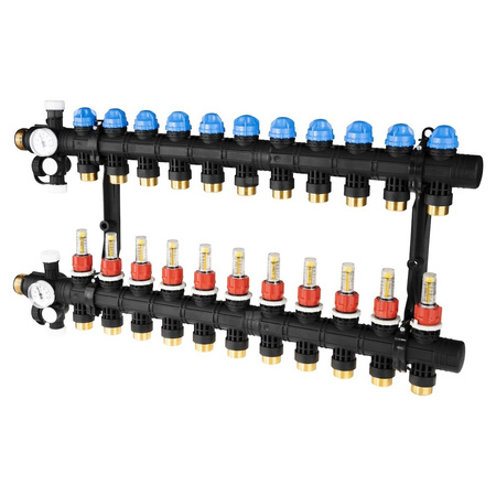 Rozdzielacz do ogrzewania podłogowego AFRISO ProCalida EF1 11-obieg. poliamid GZ 1'' x euroconus 3/4''