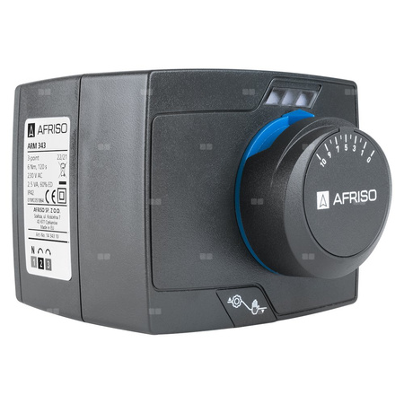 Zawór obrotowy trójdrogowy AFRISO ARV 385 Vario ProClick, mieszający, Siłownik elektryczny ARM 343, DN 32