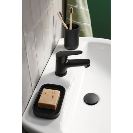Bateria SPARC umywalkowa, stojąca ze spustem typu kilk-klak, black