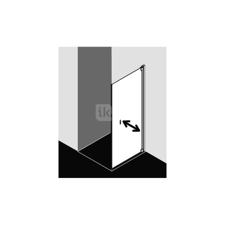 Ściana boczna prysznicowa KERMI Raya TBL SIMG SR Opaco Clean 930 mm x 2000 mm