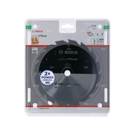 Ostrze do piły tarczowej bezprzewodowej Standard for Wood 184 x 1,6 / 1,1 x 16 T48