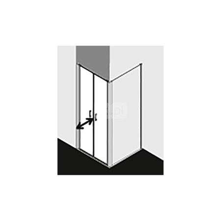 Kermi Drzwi wah. CADA XS PTD 0800x 2000 760-810 SWS ESG Clean