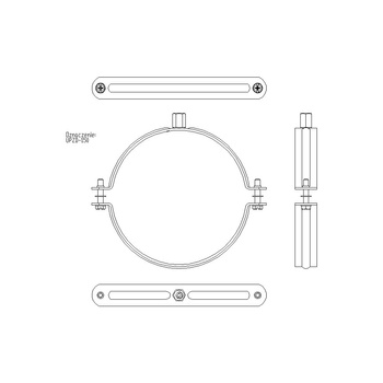 Obejma mocująca NICZUK DUO UPZD 149-157 mm 150SKR (ocynk galwaniczny)