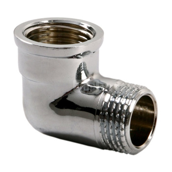 Kolano 90' FERRO, mosiądz (chrom), 3/4'' (GW x GZ)