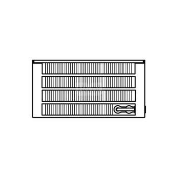 Konwektor Kermi V-Kon S Typ44 BH140x255x3600mm QN4939, weiß, 6 bar, m. Abd., Vent. re