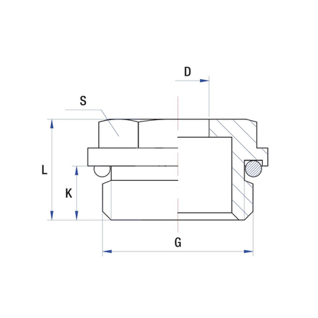Korek RUMET z oringiem mosiądz 3/4'' na klucz