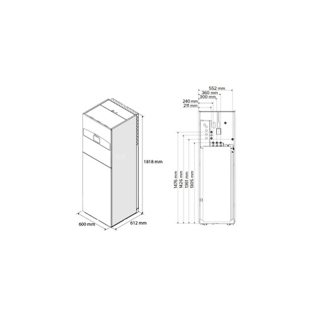 Pakiet - Pompa ciepła powietrze-woda split ARISTON NIMBUS COMPACT S NET R32 7.4 kW 400 V + Moduł naścienny SENSYS HD + Moduł komunikacji internetowej (aplikacja Ariston Net)