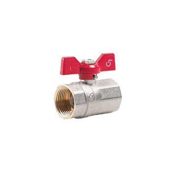 Zawór kulowy PERFEXIM KX02 mosiądz niklowany, PN30 1/2'' GW, uchwyt: motylek