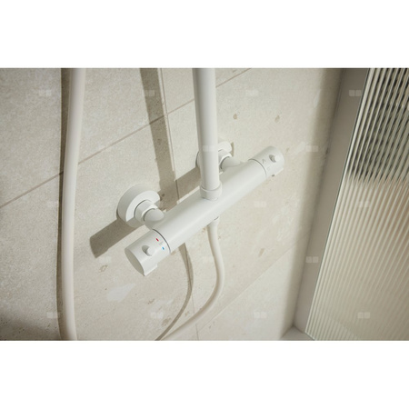 MOZA PREMIUM WHITE deszczownia z baterią termostatyczną