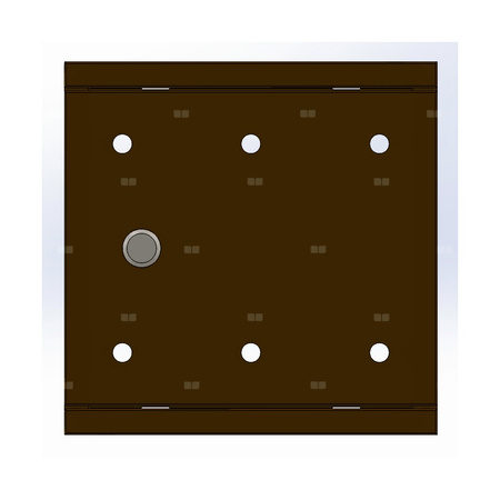 Skrzynka gazowa 250x250 wnękowa, stalowa, RAL 8016 brązowa