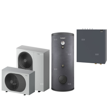 Pakiet 3 - Pompa ciepła powietrzna powietrze-woda monoblok TERMET Heat Gold 12 DC 8.2 kW 230 V + Zasobnik c.w.u. TERMET AQUA 300 + Moduł hydrauliczny T-Box 13 PG HP