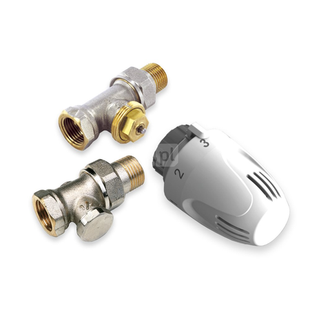 Pakiet termostatyczny Concept by Comap prosty (głowica termostatyczna M28x1,5 + zawór termostatyczny prosty b/nastawy wstępnej + zawór powrotny prosty)