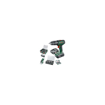 Bosch wiertarko-wkrętarka akumulatorowa z udarem UniversalImpact 18V (2x 1,5Ah) + 210 AC set + Systembox S