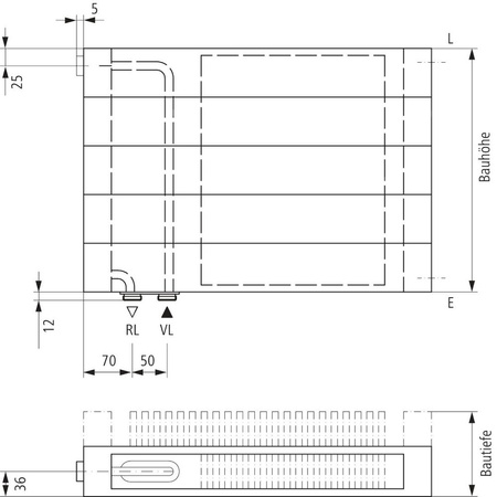 Grzejnik płytowy typ 20 KERMI V-HHV, z osłonami wym. 1330 x 500 mm, kolor biały, moc 973 W