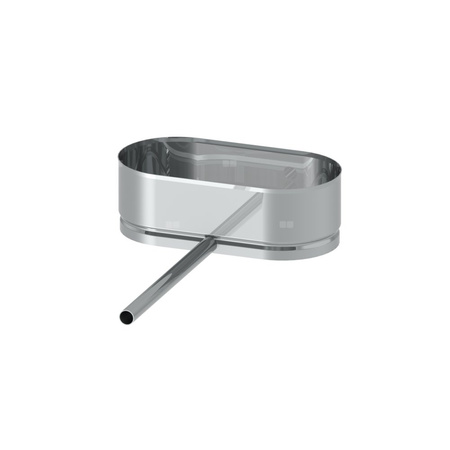 Miska na kondensat z rurką odpływową JEREMIAS OV/EW0801S stal nierdzewna fi 120x210 mm