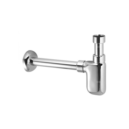 Syfon umywalkowy butelkowy DEKORACYJNY 11/4"x32 bez spustu CHROM