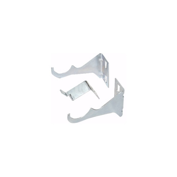 Komplet wsporników KFA Armatura, stal nierdzewna, kolor biały RAL9010 do grzejników