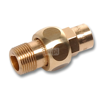 Śrubunek SANHA 4331G trzyczęściowy, brąz, 64 mm x 2 1/2'' (lut wewnętrzny x GZ)