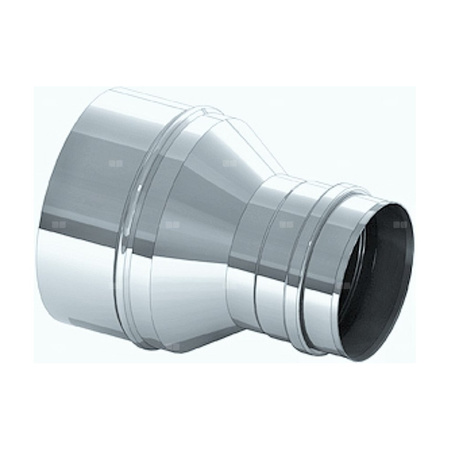 Redukcja stal nierdzewna JEREMIAS EWR fi100 x 80 mm do kanałów wentylacyjnych okrągłych z uszczelnieniem