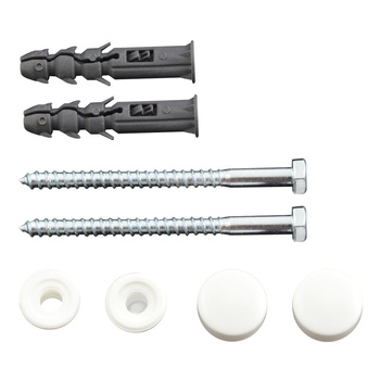 Zestaw do mocowania WC biały