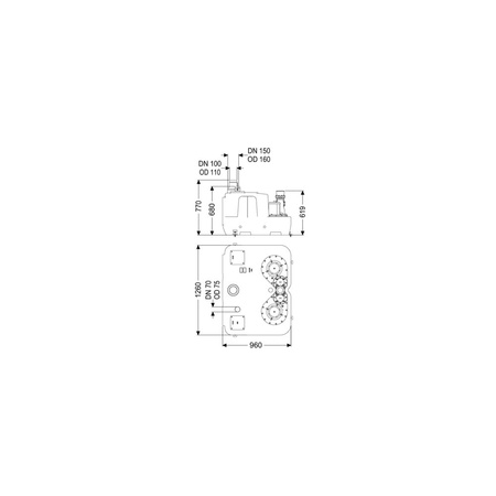 Przepompownia Aqualift XL Duo, 3000-S3, 400 V, 450 l, bez zasuwy odcinającej