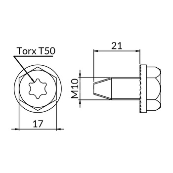 Śruba samogwintująca SP M10x21 XPCSPM10X21