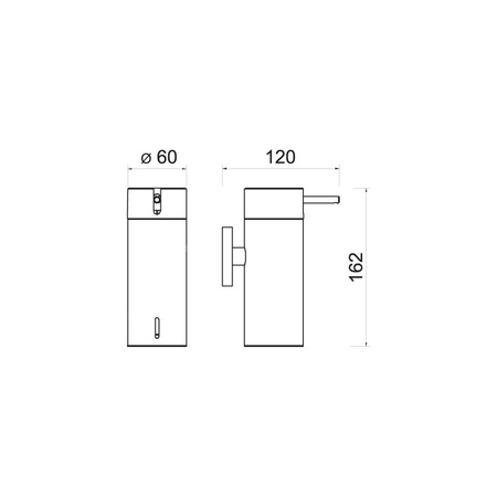 SMILE dozownik na mydło, chrom