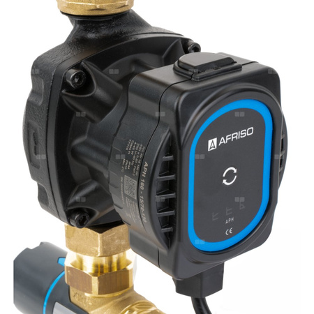 Grupa pompowa AFRISO BTU 501 AP nakrętka x nakrętka 1'' x 1'', z zaworem termostatycznym, z pompą obiegową AFRISO APH 160 15-7/130 mm