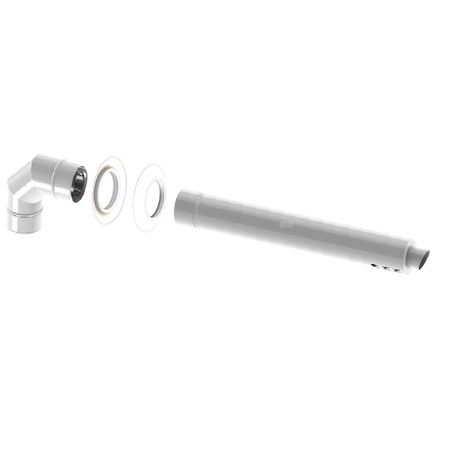 Pakiet powietrzno-spalinowy poziomy wyrzut przez ścianę fi60/100