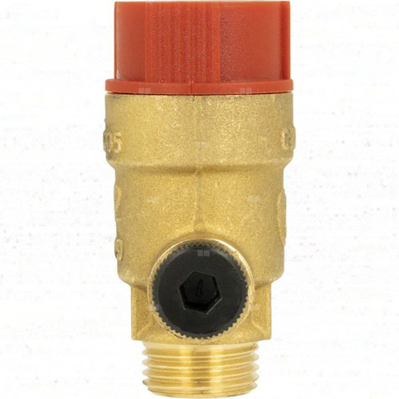 Zawór przelewowy AFRISO MS z wyjściem na manometr mosiądz 2 bar GZ x GW 1/2'' x 3/4''