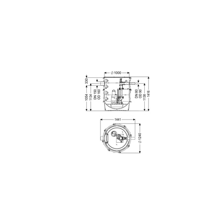 Moduł techniczny przepompowni Aqualift S XL Mono z szafka Comfort z pompą GTF 2600-S1 poj. 350l