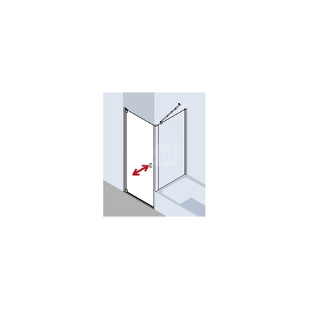 Kermi Drzwi wah. Raya 1WR 0800x 1850 768-808 SIMG SR Opaco Clean