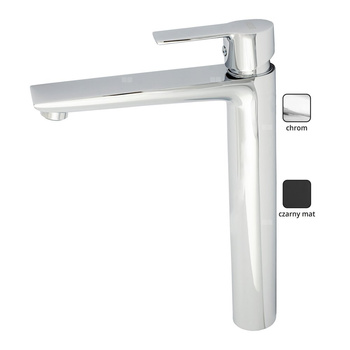 84401-1 Bateria WEGA umywalkowa stojąca nablatowa czarny mat głowica 35