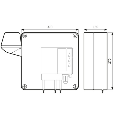 Nadciśnieniowy detektor wycieku EUROPRESS, obudowa ogrzewana, sygnalizator akustyczny HPW2