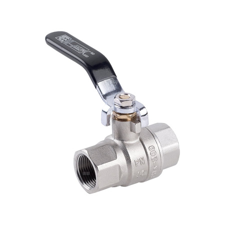 Zawór kulowy PERFEXIM HUZAR typ ciężki PHA-200/1 mosiądz niklowany 3/4'' GW, uchwyt: dźwignia