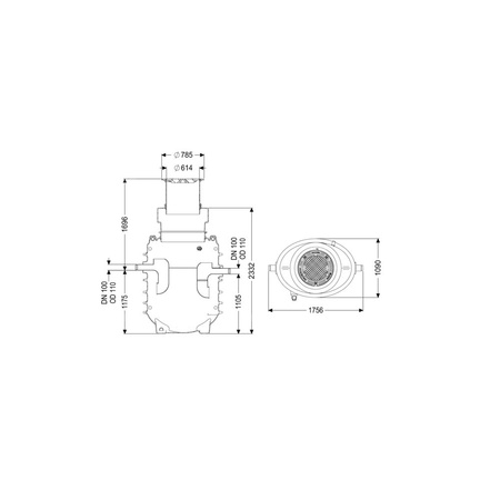 Separator tłuszczu EasyClean ground GW Direct-R NS4 170D