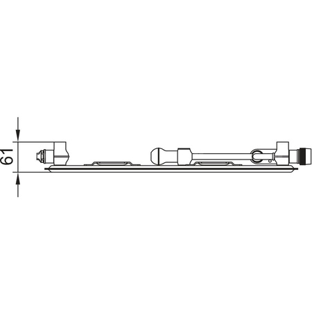 Grzejnik płytowy typ 10 KERMI Profil-Vplus, lewy wym. 300 x 1100 mm, kolor biały, moc 369 W